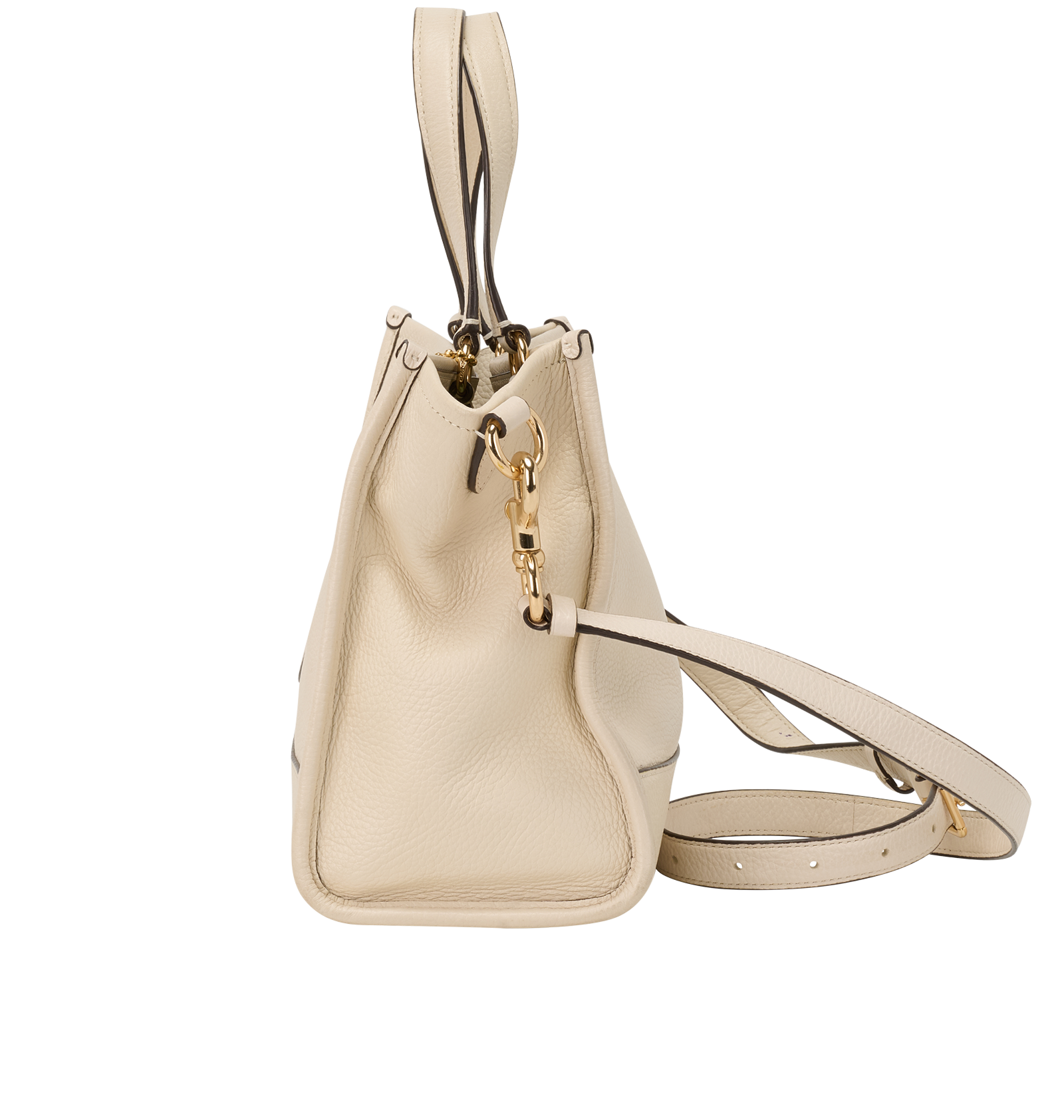Dempsey Carryall, &pound;110, Handbags, Cream, Leather, Bottom view
